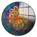Fracta Round Glass Wall Art - Tempered Glass Circle Wall Decor