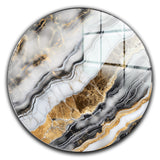 Marbleon Round Glass Wall Art - Tempered Glass Circle Wall Decor