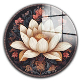 Oasis Round Glass Wall Art - Tempered Glass Circle Wall Decor