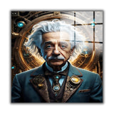 Genius Square Tempered Glass Wall Art - Abstract Design - Large Glass Decor for Living Room & Office