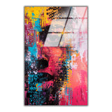 Rusted Layers Vertical Glass Wall Art - Tempered Glass Rectangular Wall Decor