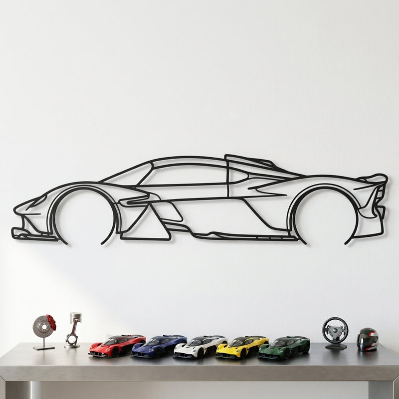 Aston Martin Valkyrie 2026 Black Metal Car Wall Art