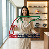 Yas Marina Circuit Formula One Metal Race Map – UAE Flag Wall Art