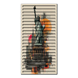 Statue of Echoes – 3D Carved Wood Wall Art - Textured Vertical Wall Decor