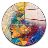 Halo Round Glass Wall Art - Tempered Glass Circle Wall Decor