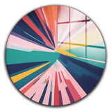 Nebula Round Glass Wall Art - Tempered Glass Circle Wall Decor