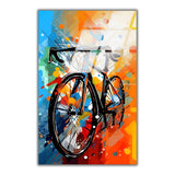 Motion Blur Vertical Glass Wall Art - Tempered Glass Rectangular Wall Decor