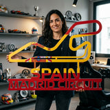 Madrid Circuit Formula One Metal Race Map – Spain Flag Wall Art