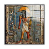 Ancient Square Tempered Glass Wall Art - Abstract Design - Large Glass Decor for Living Room & Office