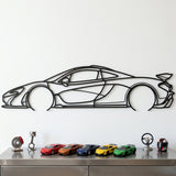 McLaren W1 2025 Black Metal Car Wall Art