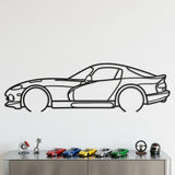 Dodge Viper GTS 1996 Black Metal Car Wall Art