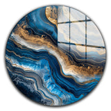 Abyss Round Glass Wall Art - Tempered Glass Circle Wall Decor