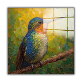Whisper Square Tempered Glass Wall Art - Abstract Design - Large Glass Decor for Living Room & Office
