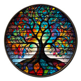 Vitality Tree Of Life Wall Decor – Round 3D Carved Wood Wall Art