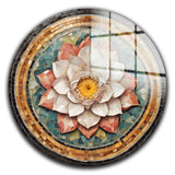 Nexus Round Glass Wall Art - Tempered Glass Circle Wall Decor