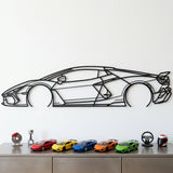 Lamborghini Revuelto 2026 Black Metal Car Wall Art