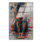 Silent Witness Vertical Glass Wall Art - Tempered Glass Rectangular Wall Decor