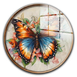 Flutter Round Glass Wall Art - Tempered Glass Circle Wall Decor