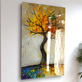 Tree Of Life Zypher Vertical Glass Wall Art - Tempered Glass Rectangular Wall Decor