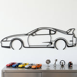 Toyota Supra MK4 (A80) 1993 Black Metal Car Wall Art