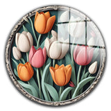 Vivid Round Glass Wall Art - Tempered Glass Circle Wall Decor