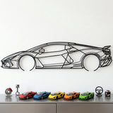 Lamborghini Revuelto 2024 Black Metal Car Wall Art