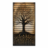 Velora – 3D Carved Wood Wall Art - Textured Vertical Wall Decor - Tree Of Life
