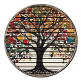 Serenity Tree Of Life Wall Decor – Round 3D Carved Wood Wall Art