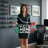 Monza Formula One Metal Race Map – Italy Flag Wall Art