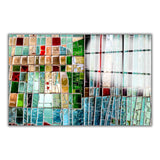 Digital Mosaic Panoramic Tempered Glass Wall Art - Horizontal Rectangular Wall Decor