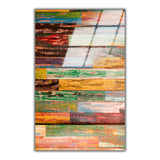 Wood Beauty Vertical Glass Wall Art - Tempered Glass Rectangular Wall Decor