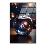 Celestial Orb Vertical Glass Wall Art - Tempered Glass Rectangular Wall Decor