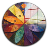 Spectra Round Glass Wall Art - Tempered Glass Circle Wall Decor
