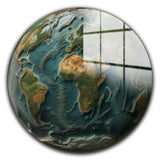 Terra Round Glass Wall Art - Tempered Glass Circle Wall Decor