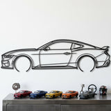 Ford Mustang Dark Horse 2024 Black Metal Car Wall Art