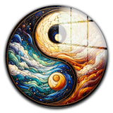 Unity Round Glass Wall Art - Tempered Glass Circle Wall Decor