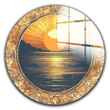 Enigma Round Glass Wall Art - Tempered Glass Circle Wall Decor