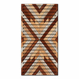 Upscale – 3D Carved Wood Wall Art - Textured Vertical Wall Decor