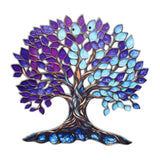Tree Of Life Midnight Blue Vibrant Metal Wall Art – Laser Cut, UV Printed & Powder Coated Colorful Decor