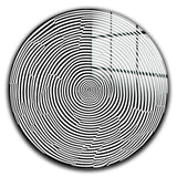 Hypnotic Round Glass Wall Art - Tempered Glass Circle Wall Decor