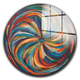 Reverie Round Glass Wall Art - Tempered Glass Circle Wall Decor