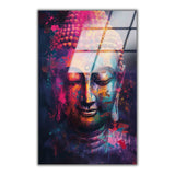 Inner Bloom Vertical Glass Wall Art - Tempered Glass Rectangular Wall Decor