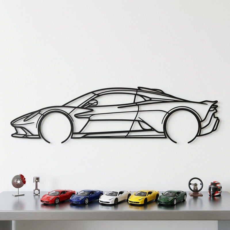 Aston Martin Valhalla 2025 Black Metal Car Wall Art