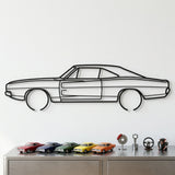 Dodge Charger R/T 1969 Black Metal Car Wall Art