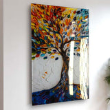 Tree Of Life Talyra Vertical Glass Wall Art - Tempered Glass Rectangular Wall Decor
