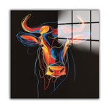 Vibrance Square Tempered Glass Wall Art - Abstract Design - Large Glass Decor for Living Room & Office