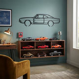 Dodge Charger R/T 1969 Black Metal Car Wall Art