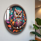 Nightfall Round Glass Wall Art - Tempered Glass Circle Wall Decor