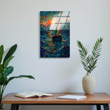 Vivid Voyage Vertical Glass Wall Art - Tempered Glass Rectangular Wall Decor