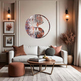 Yinyang M1 Tree Of Life Vibrant Metal Wall Art – Laser Cut, UV Printed & Powder Coated Colorful Decor